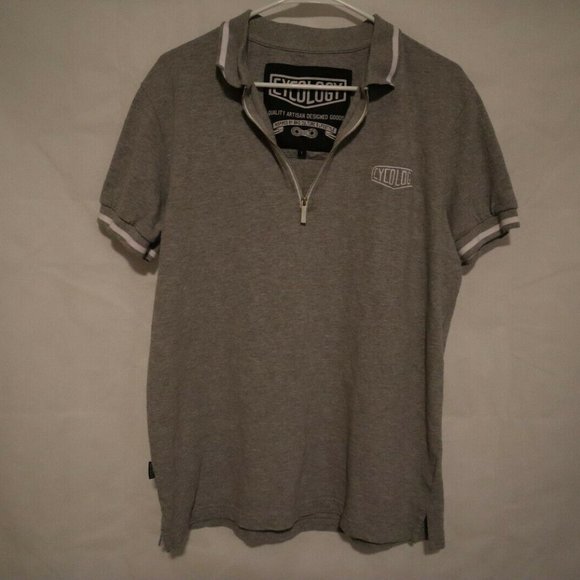 Mens Cycology Classic Polo 100% Cotton 1/2 Zip - Picture 1 of 8